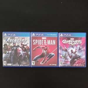 PS4 Marvel Video Game Bundle - Blue Cases